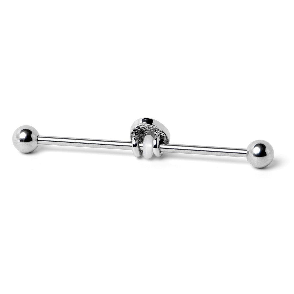 BodyCandy 14G Blue Celebration Easter Egg Industrial Barbell 38mm — back view