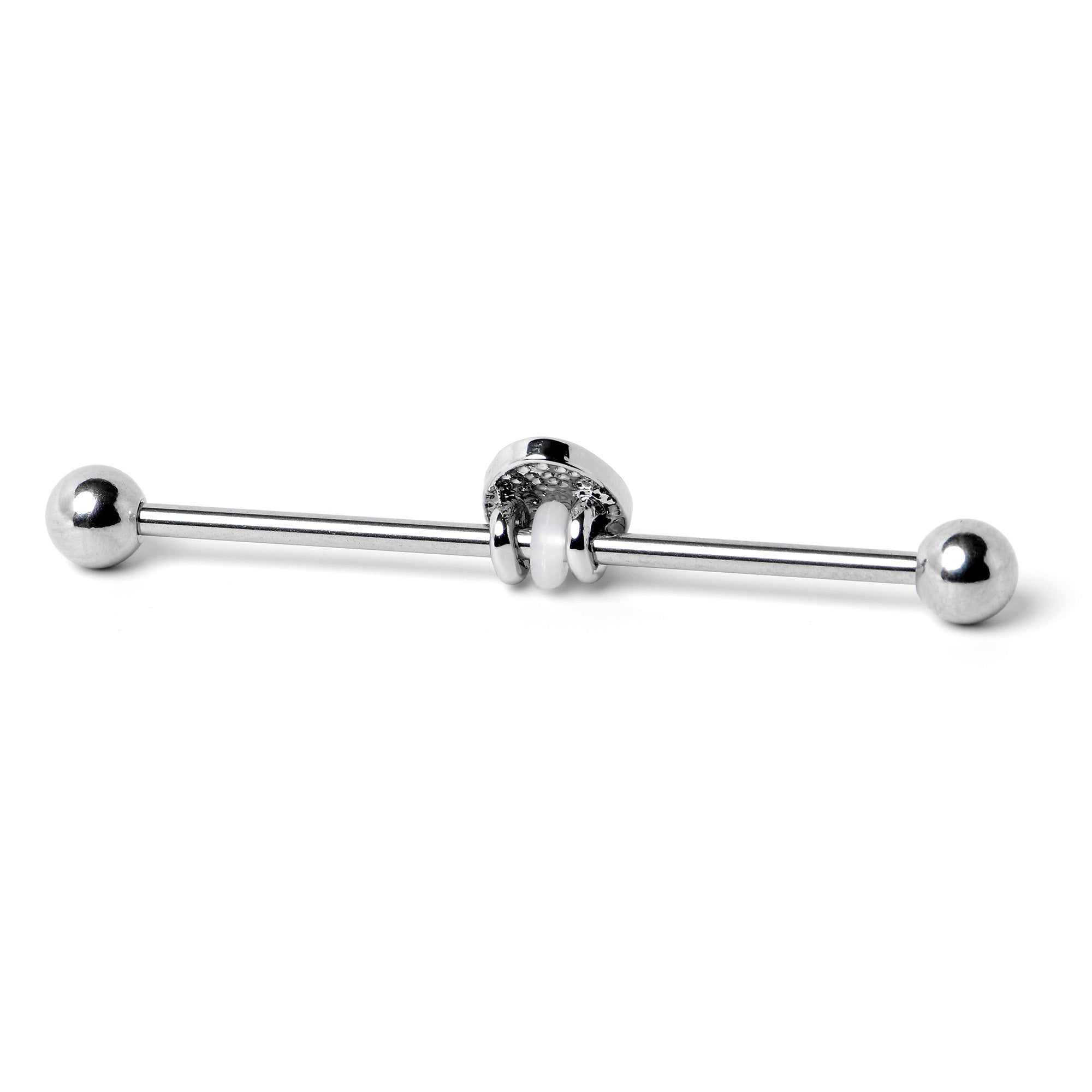 BodyCandy 14G Blue Celebration Easter Egg Industrial Barbell 38mm — back view