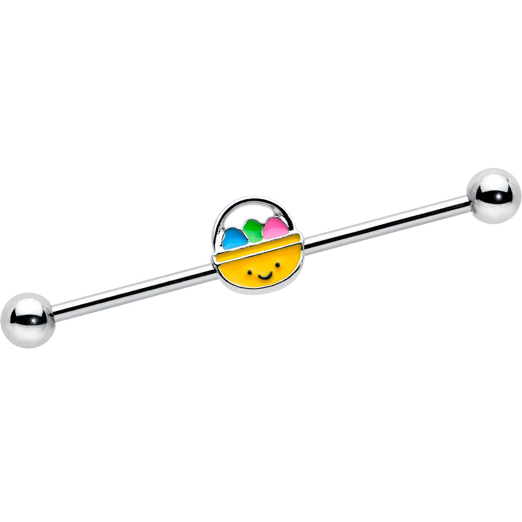 BodyCandy 14G Celebration Easter Basket Industrial Barbell 38mm — main product shot