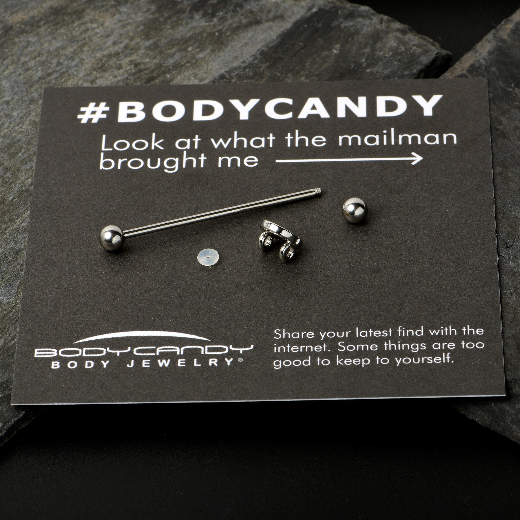 BodyCandy 14G Celebration Easter Basket Industrial Barbell 38mm — size reference