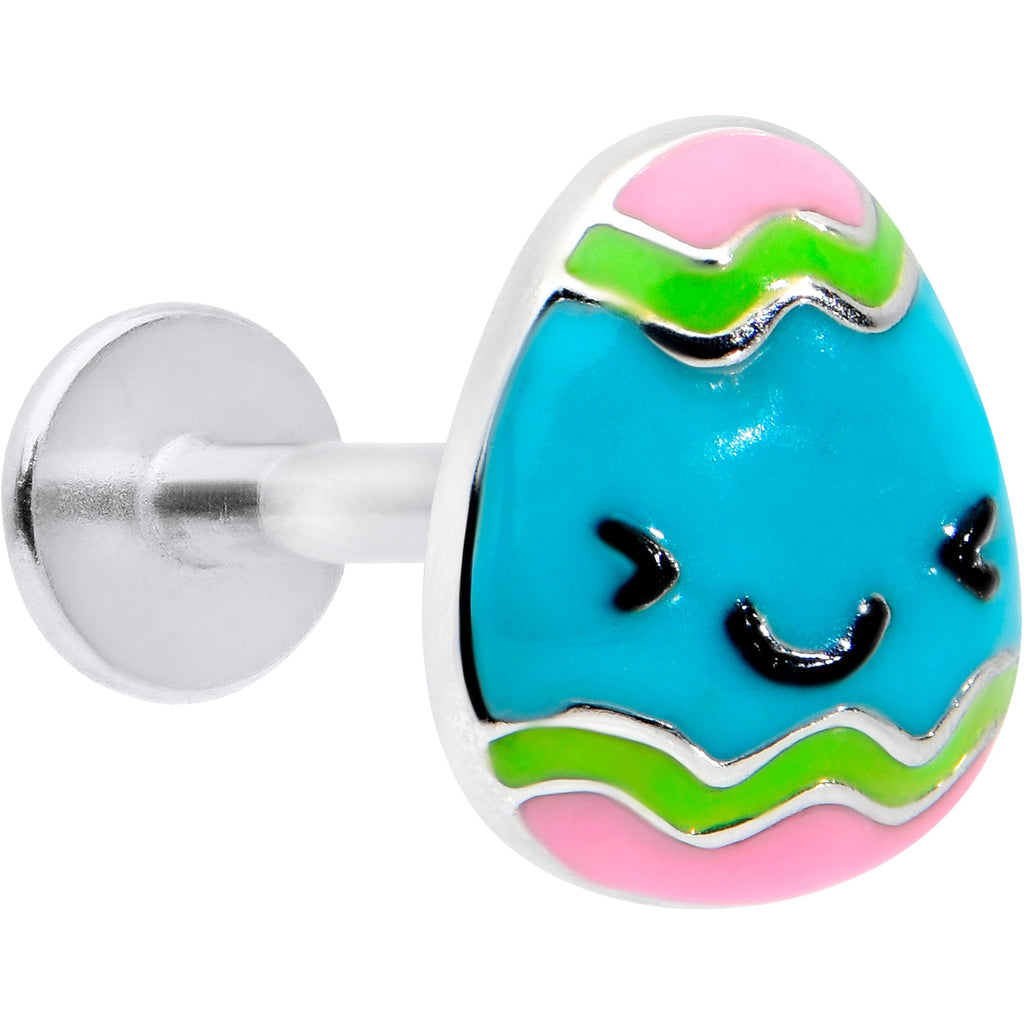 BodyCandy 16G 5/16 Blue Celebration Easter Egg Labret Monroe Tragus — main product shot
