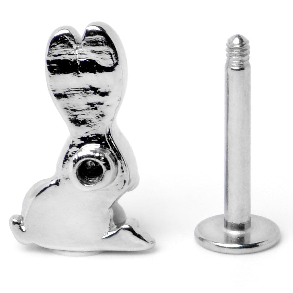 BodyCandy 16G 5/16 Easter Bunny Red Blue Ears Labret Monroe Tragus — alternative angle