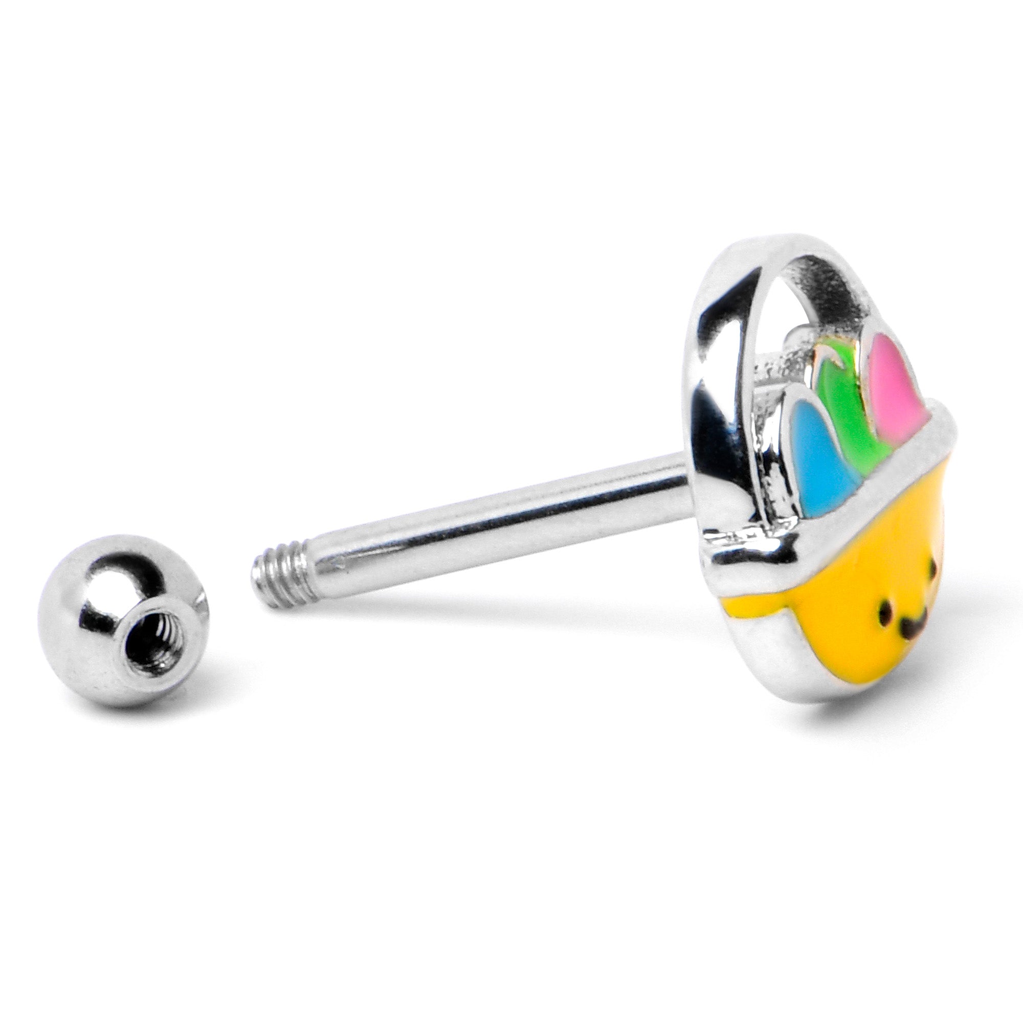 BodyCandy 16G 5/16 Celebration  Easter Basket Cartilage Tragus Earring — alternative angle