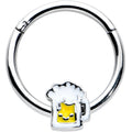BodyCandy 16G 3/8 Sweet Happy Beer St Patricks Hinged Segment Ring — main product shot