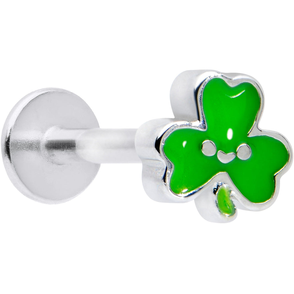 BodyCandy 16G 5/16 Sweet Happy Shamrock St Patricks Labret Monroe Tragus — main product shot