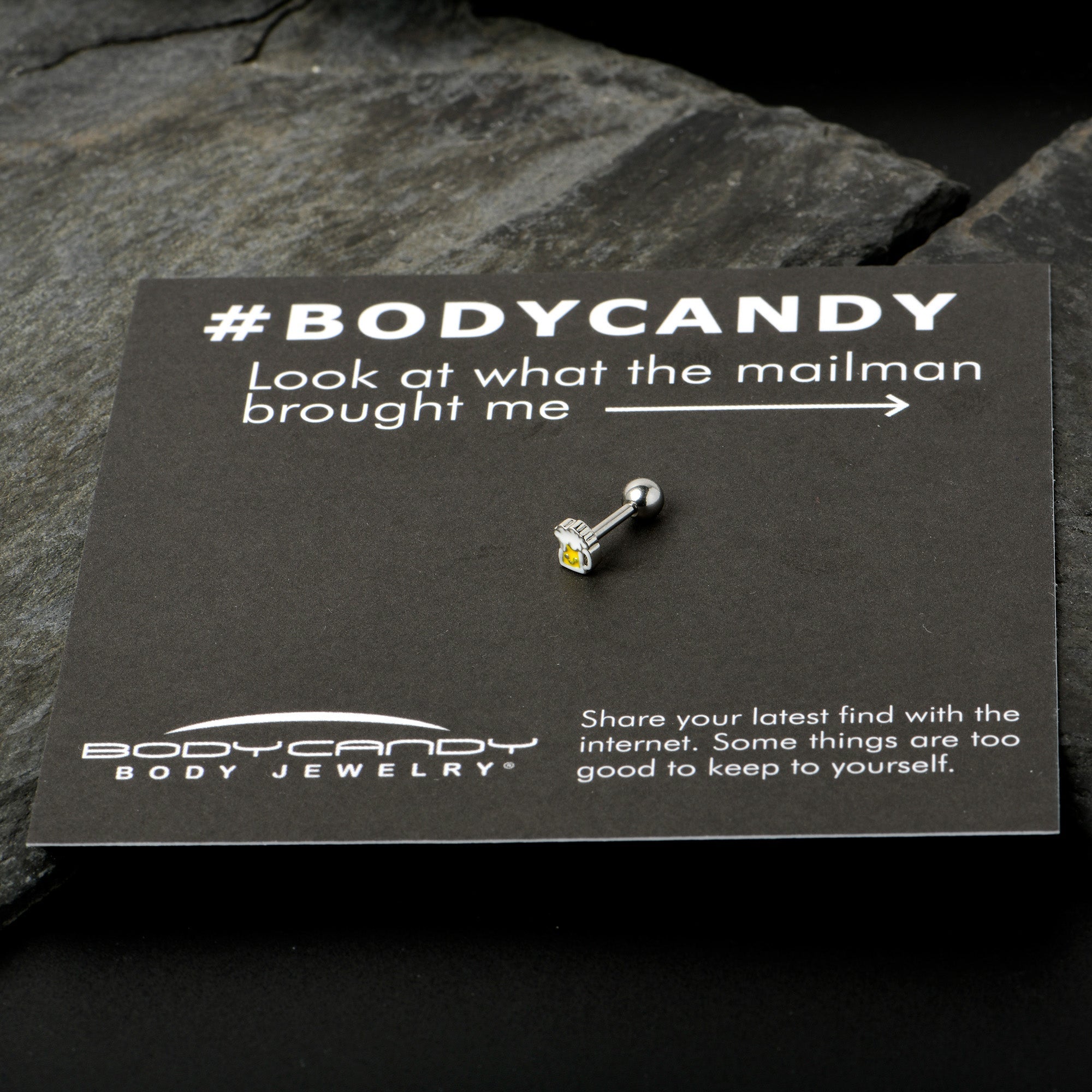 BodyCandy 16G 1/4 Sweet Happy Beer St Patricks Cartilage Tragus Earring — size reference