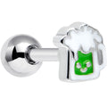 BodyCandy 16G 1/4 Sweet Happy Green Beer St Patricks Cartilage Tragus Earring — main product shot