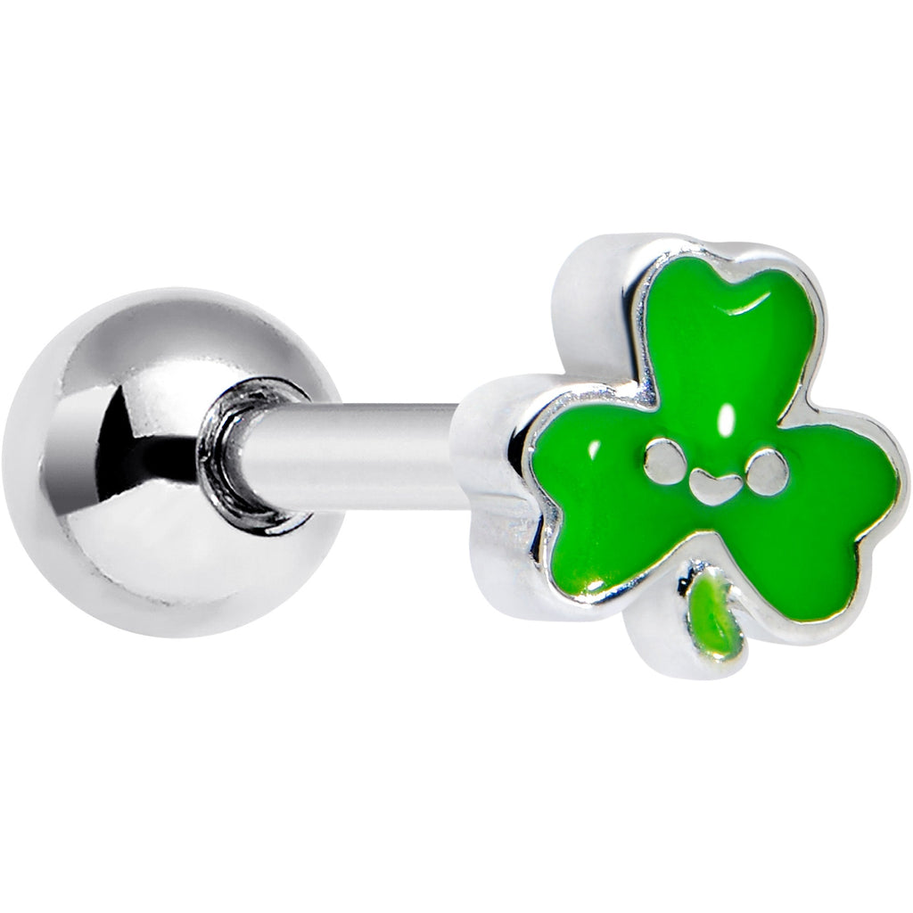 BodyCandy 16G 1/4 Sweet Happy Shamrock St Patricks Cartilage Tragus Earring — main product shot