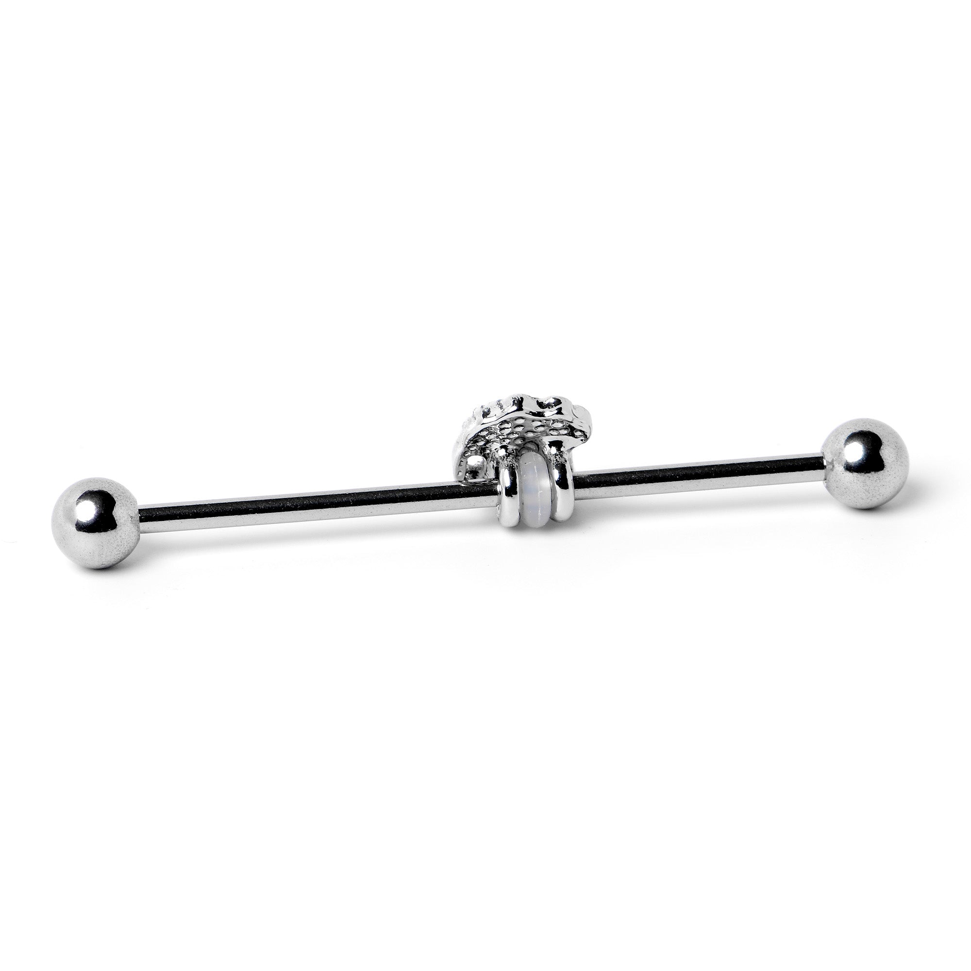BodyCandy 14G Sweet Happy Green Beer St Patricks Industrial Barbell 38mm — back view