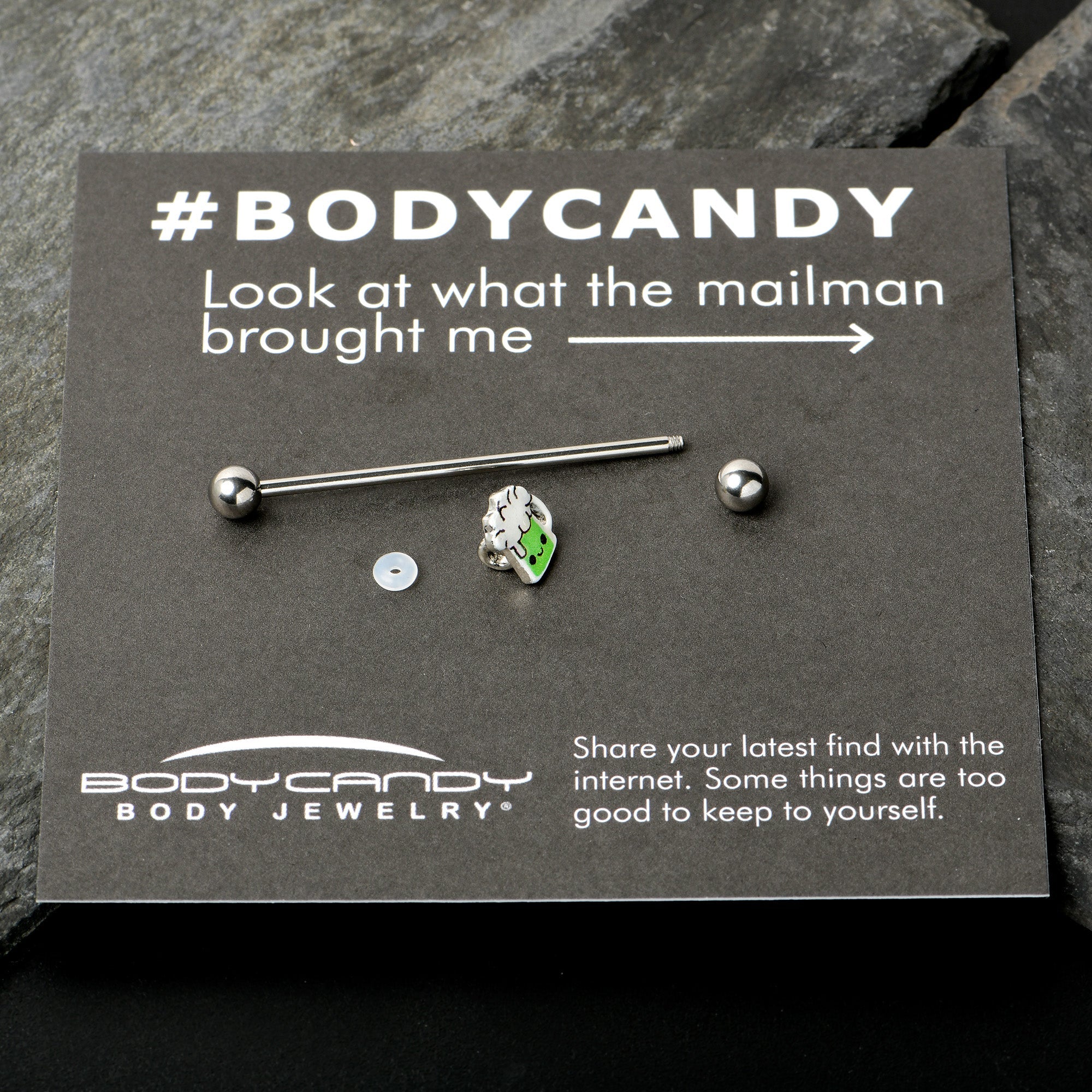 BodyCandy 14G Sweet Happy Green Beer St Patricks Industrial Barbell 38mm — size reference