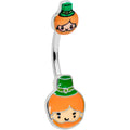 BodyCandy Sweet Happy Leprechaun St Patricks Day Double Mount Belly Ring — main product shot