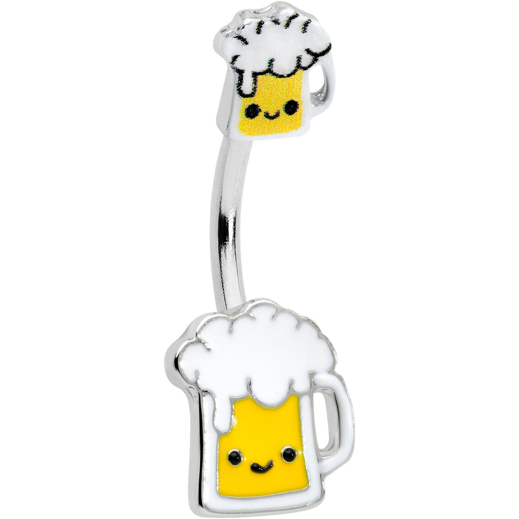 BodyCandy Sweet Happy Beer St Patricks Double Mount Belly Ring — main product shot