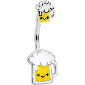 Sweet Happy Beer St Patricks Double Mount Belly Ring