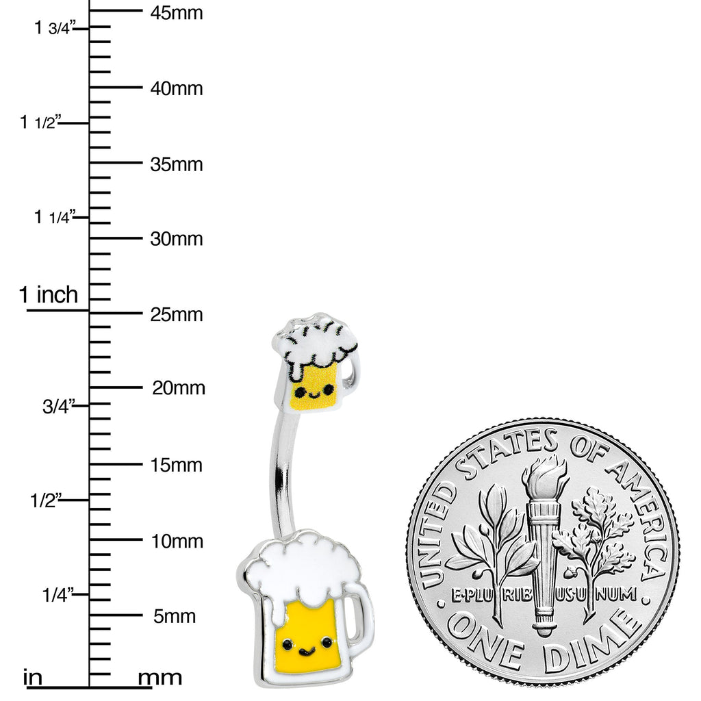 BodyCandy Sweet Happy Beer St Patricks Double Mount Belly Ring — lifestyle context