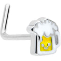 BodyCandy 20G 7mm Sweet Happy Beer St Patricks L Shape Nose Ring — main product shot