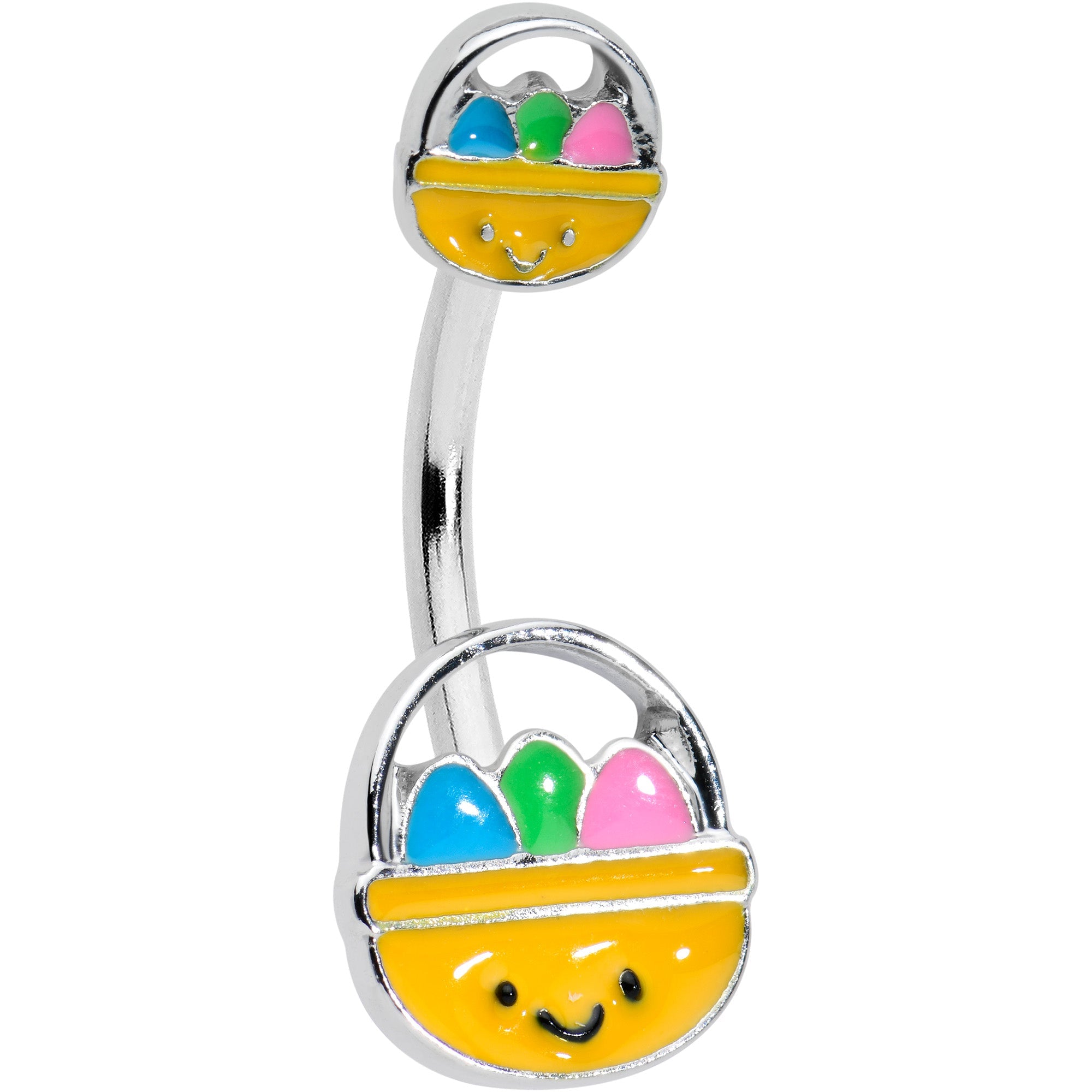 BodyCandy Celebration Easter Basket Double Mount Belly Ring — main product shot