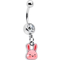 BodyCandy Clear Gem Kawaii Cutie Easter Bunny Dangle Belly Ring — main product shot