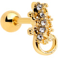 BodyCandy 16G 1/4 Clear Gem Gold Tone Luscious Lizard Cartilage Earring — main product shot
