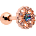 BodyCandy 16G 1/4 Vitrail Gem Rosy Hue Flower Cartilage Tragus Earring — main product shot