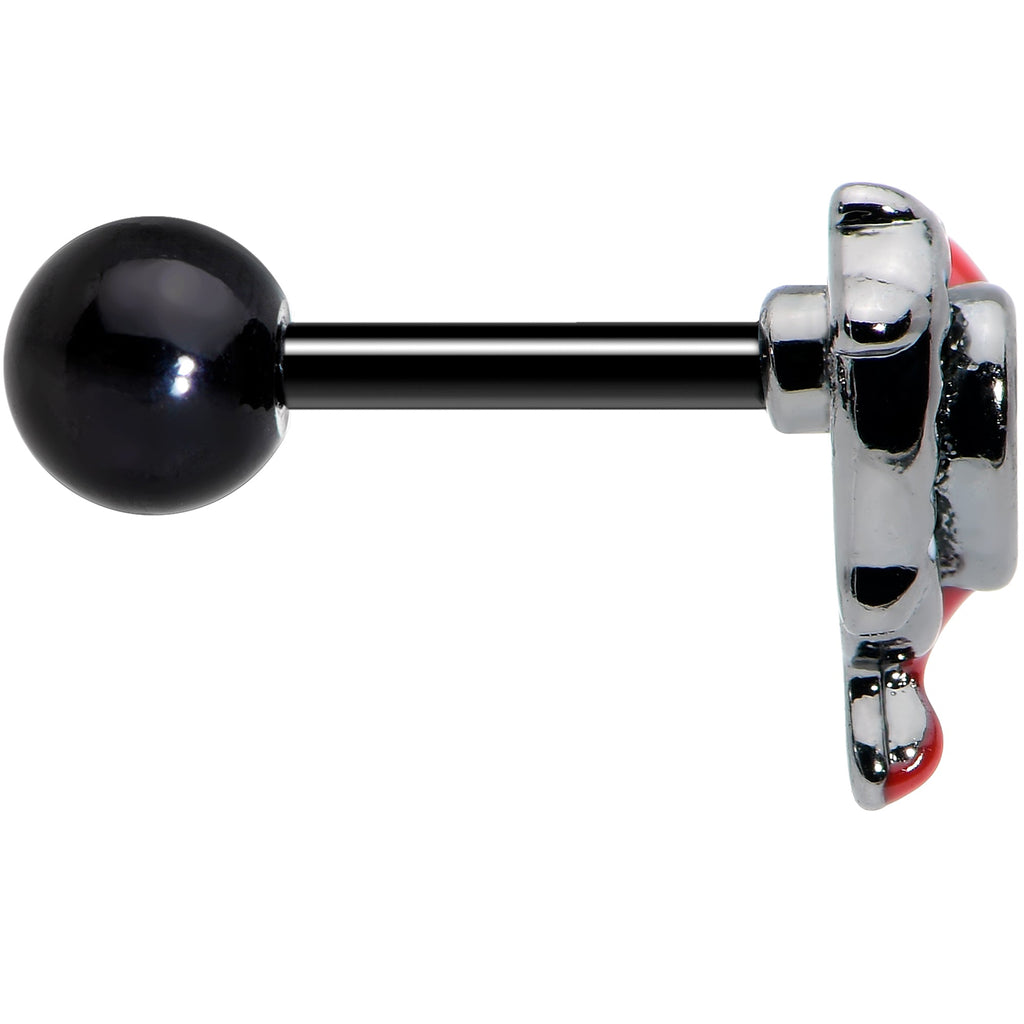 BodyCandy 16G 1/4 Clear Gem Black Bleeding Heart Cartilage Tragus Earring — lifestyle context