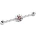 BodyCandy 14G Pink Radiant Blossom Flower Industrial Barbell 38mm — main product shot