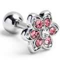 BodyCandy 16G 1/4 Pink Radiant Blossom Flower Cartilage Tragus Earring — main product shot