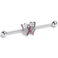 BodyCandy 14G Purplish Beauty in Flight Butterfly Industrial Barbell 38mm — main product shot