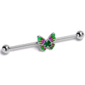 BodyCandy 14G Vibrant Grace Butterfly Industrial Barbell 38mm — main product shot
