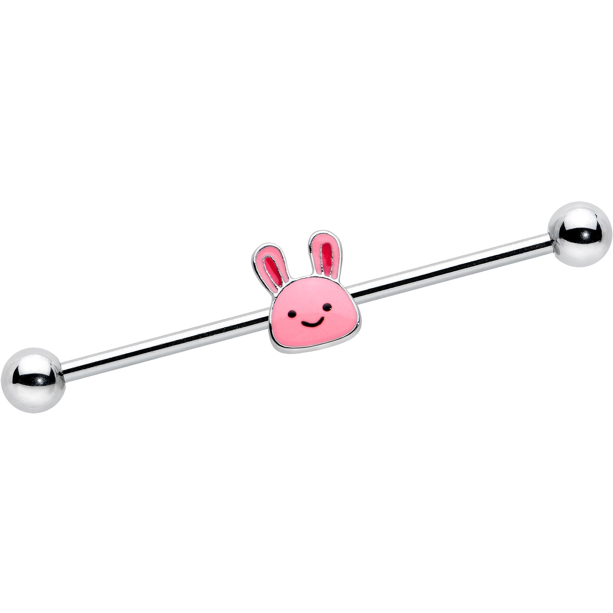 BodyCandy 14G Kawaii Cutie Easter Bunny Industrial Barbell 38mm — main product shot