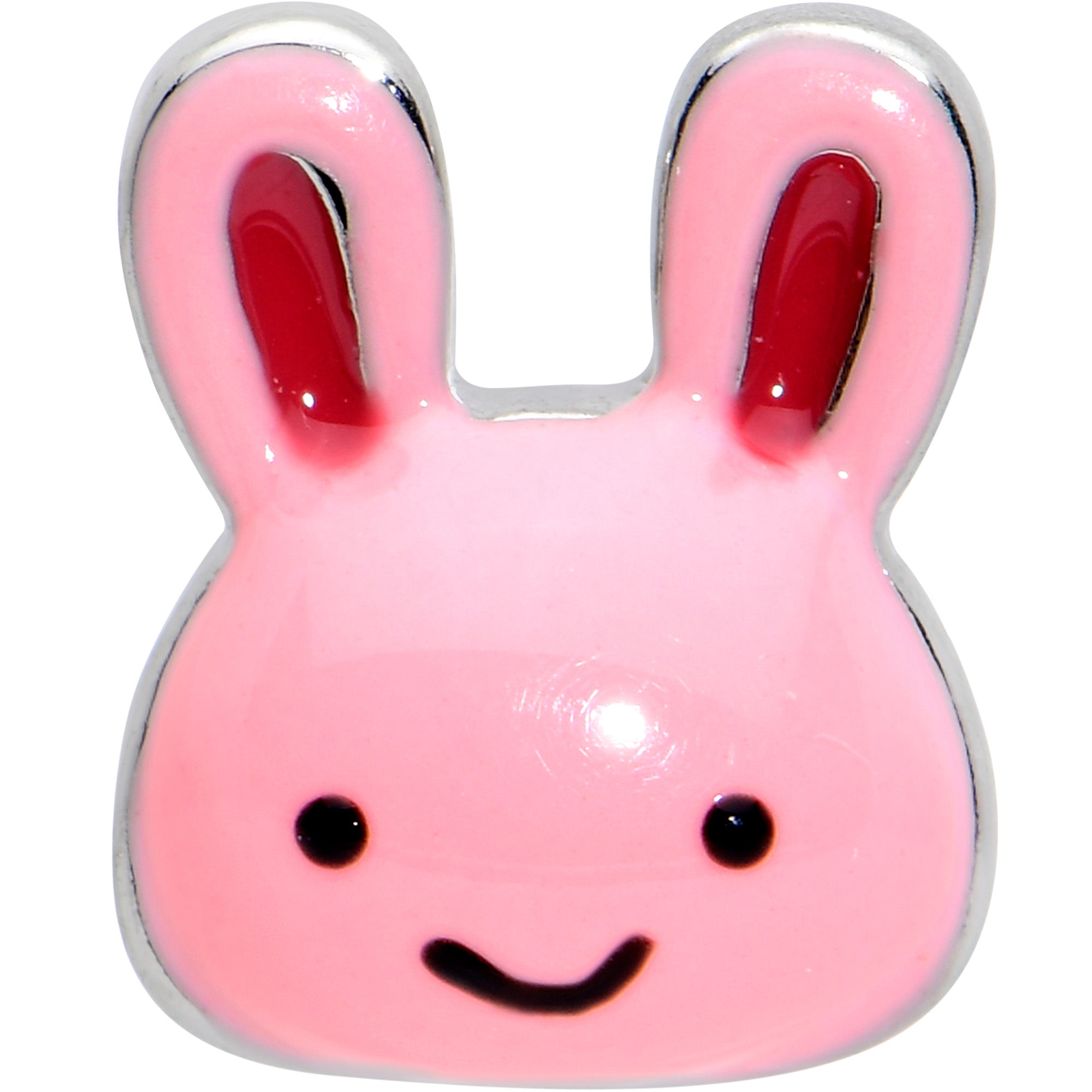 BodyCandy 16G 5/16 Kawaii Cutie Easter Bunny Labret Monroe Tragus — detail close-up
