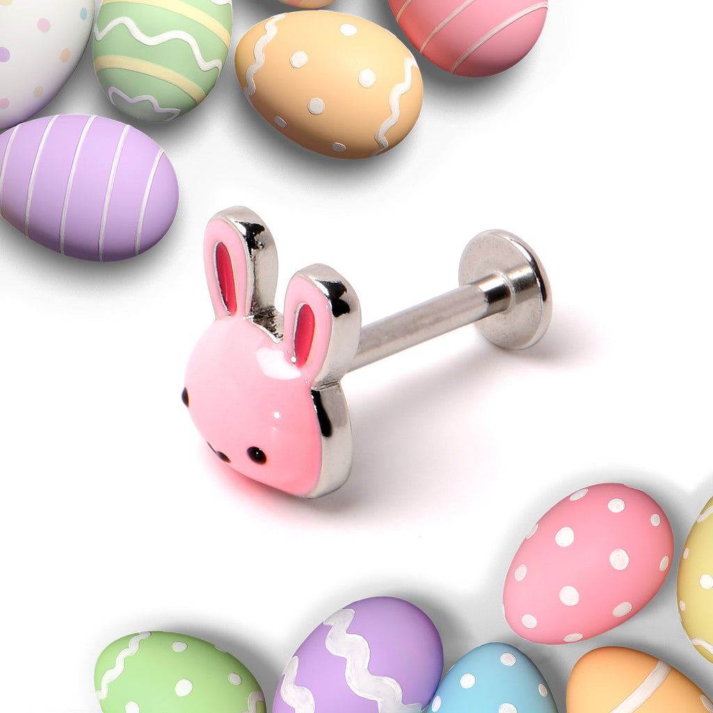 BodyCandy 16G 5/16 Kawaii Cutie Easter Bunny Labret Monroe Tragus — back view