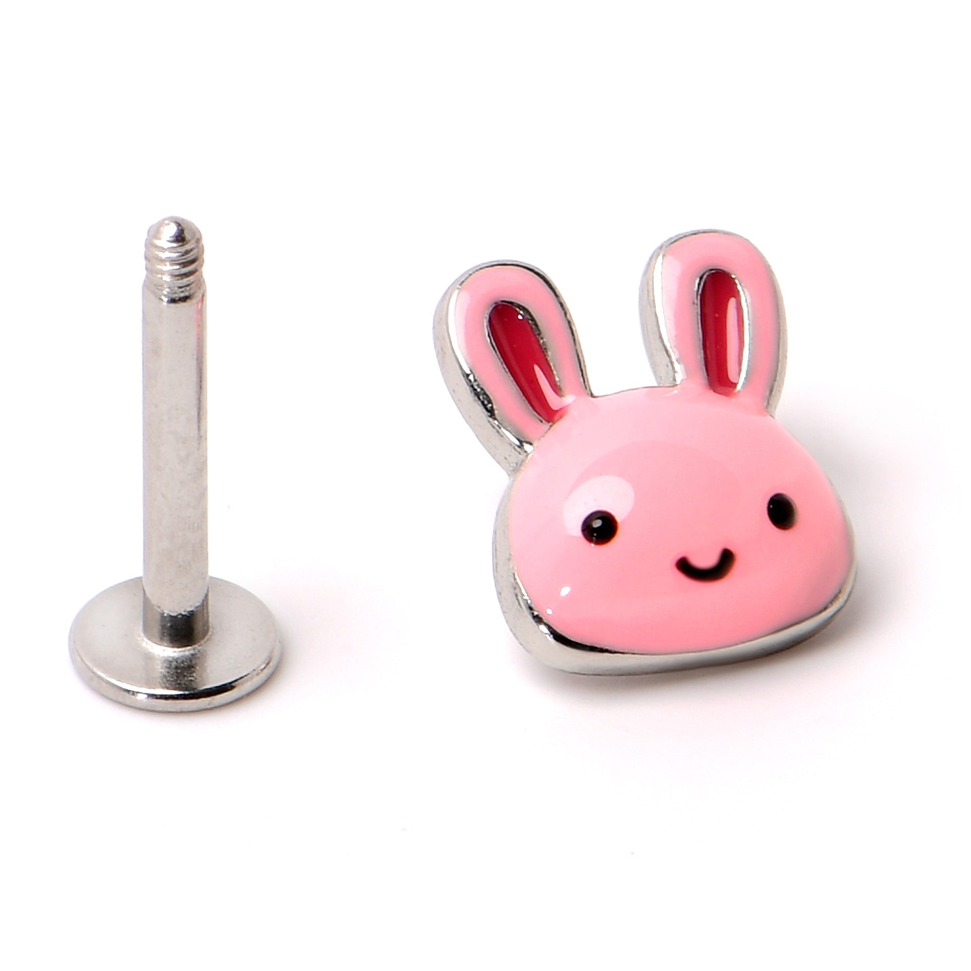 BodyCandy 16G 5/16 Kawaii Cutie Easter Bunny Labret Monroe Tragus — alternative angle