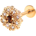 BodyCandy 16G 5/16 Yellow Gem Gold Tone Luxe Heart Labret Monroe Tragus — main product shot