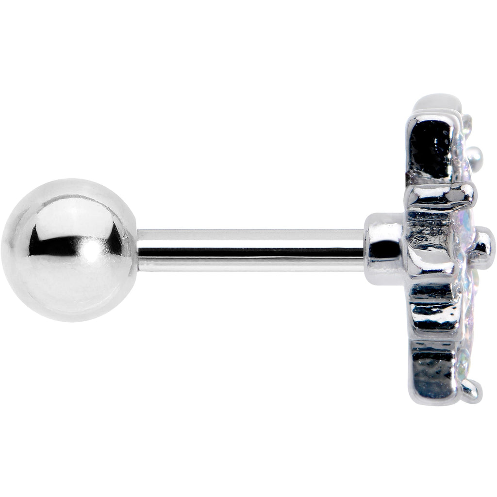 BodyCandy 16G 1/4 Aurora CZ Gem Snowflake Style Cartilage Tragus Earring — lifestyle context