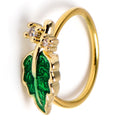 BodyCandy 20G 5/16 Clear Gem Gold Tone Natures Glamour Nose Hoop — main product shot