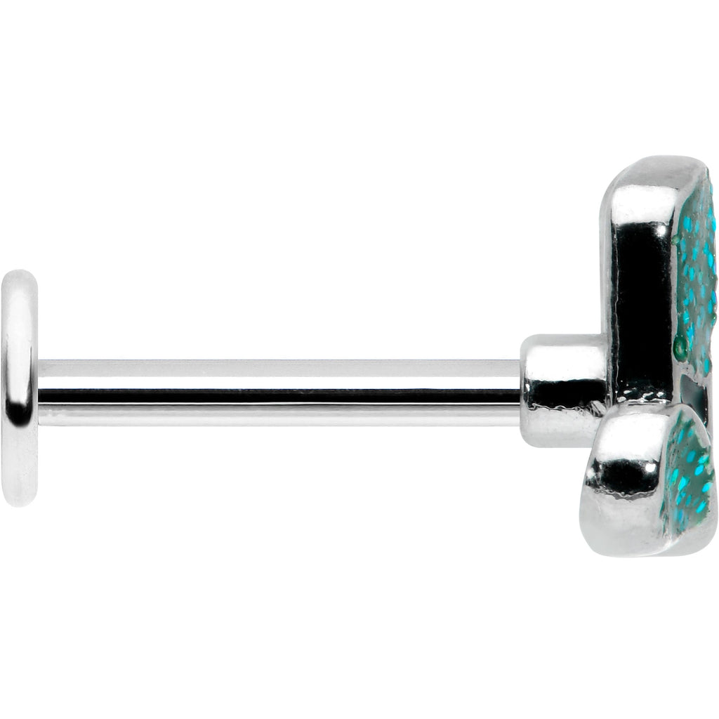 BodyCandy 16G 5/16 Glitter Top Hat Shamrock St Patricks Labret Monroe Tragus — lifestyle context