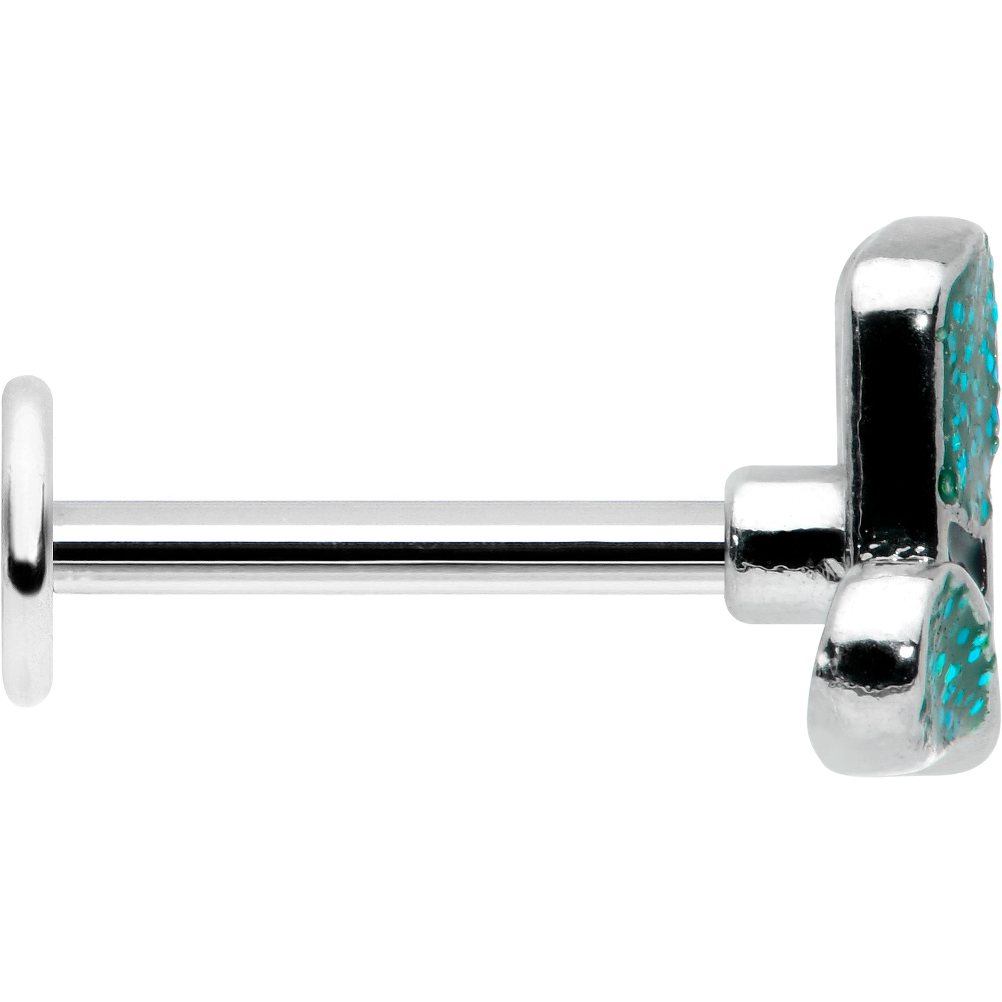 BodyCandy 16G 5/16 Glitter Top Hat Shamrock St Patricks Labret Monroe Tragus — lifestyle context