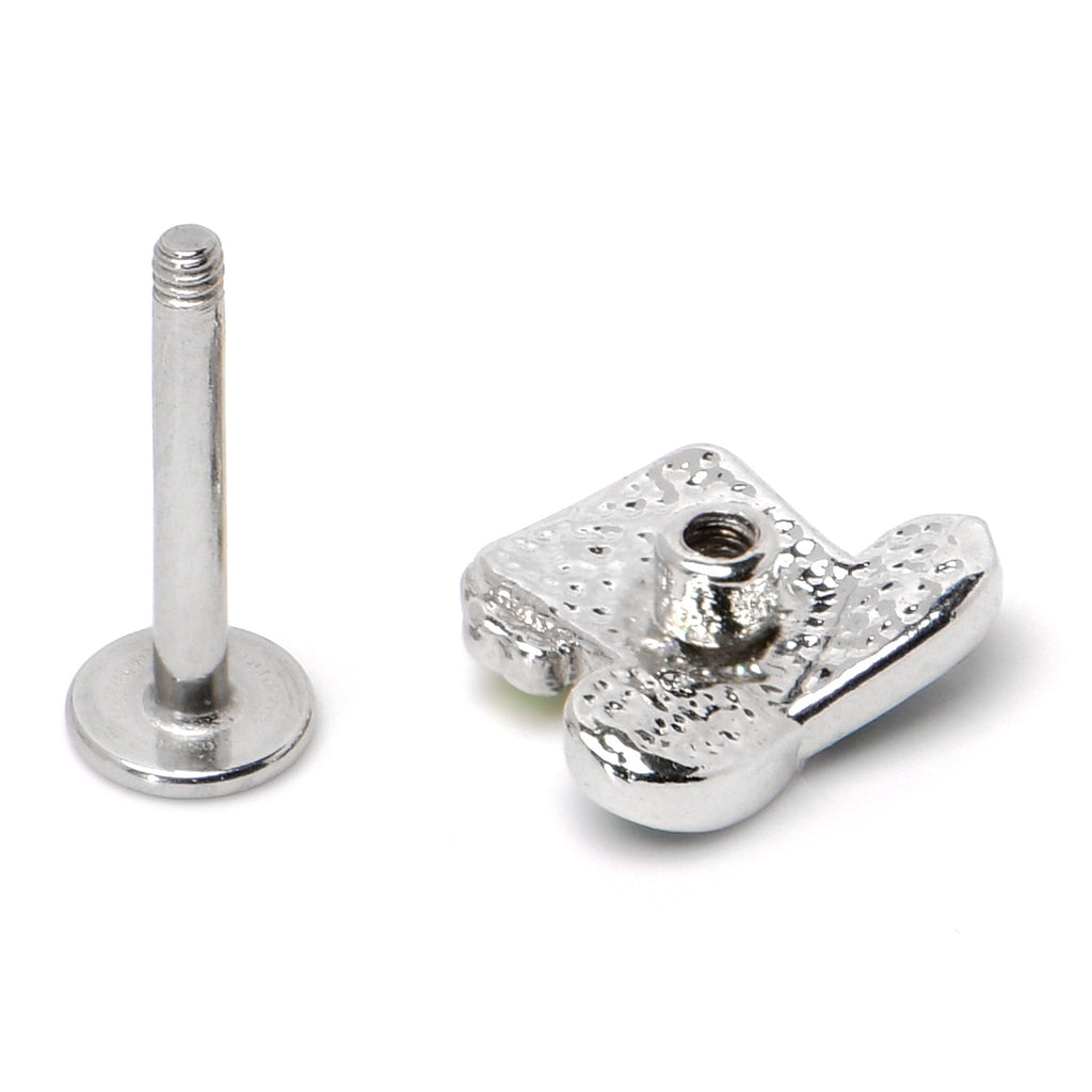 BodyCandy 16G 5/16 Glitter Top Hat Shamrock St Patricks Labret Monroe Tragus — alternative angle