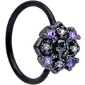 BodyCandy 20G 5/16 Purple Gem Black Skull Circle Nose Hoop — main product shot