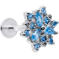 BodyCandy 16G 5/16 Blue CZ Gem Snowflake Blues Labret Monroe Tragus — main product shot