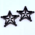 BodyCandy Black Star Bolt Style Clip on Non Pierced Nipple Ring Set — main product shot