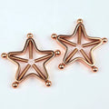 BodyCandy Rose Gold Tone Star Bolt Style Clip on Non Pierced Nipple Ring Set — main product shot