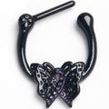BodyCandy 16G 5/16 Black Purple Beauty in Flight Butterfly Cartilage Clicker — main product shot