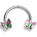 BodyCandy 16G 3/8 Vibrant Grace Butterfly Horseshoe Circular Barbell — main product shot