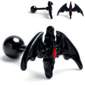 BodyCandy 16G 1/4 Black Soaring Bat Cartilage Tragus Earring — main product shot