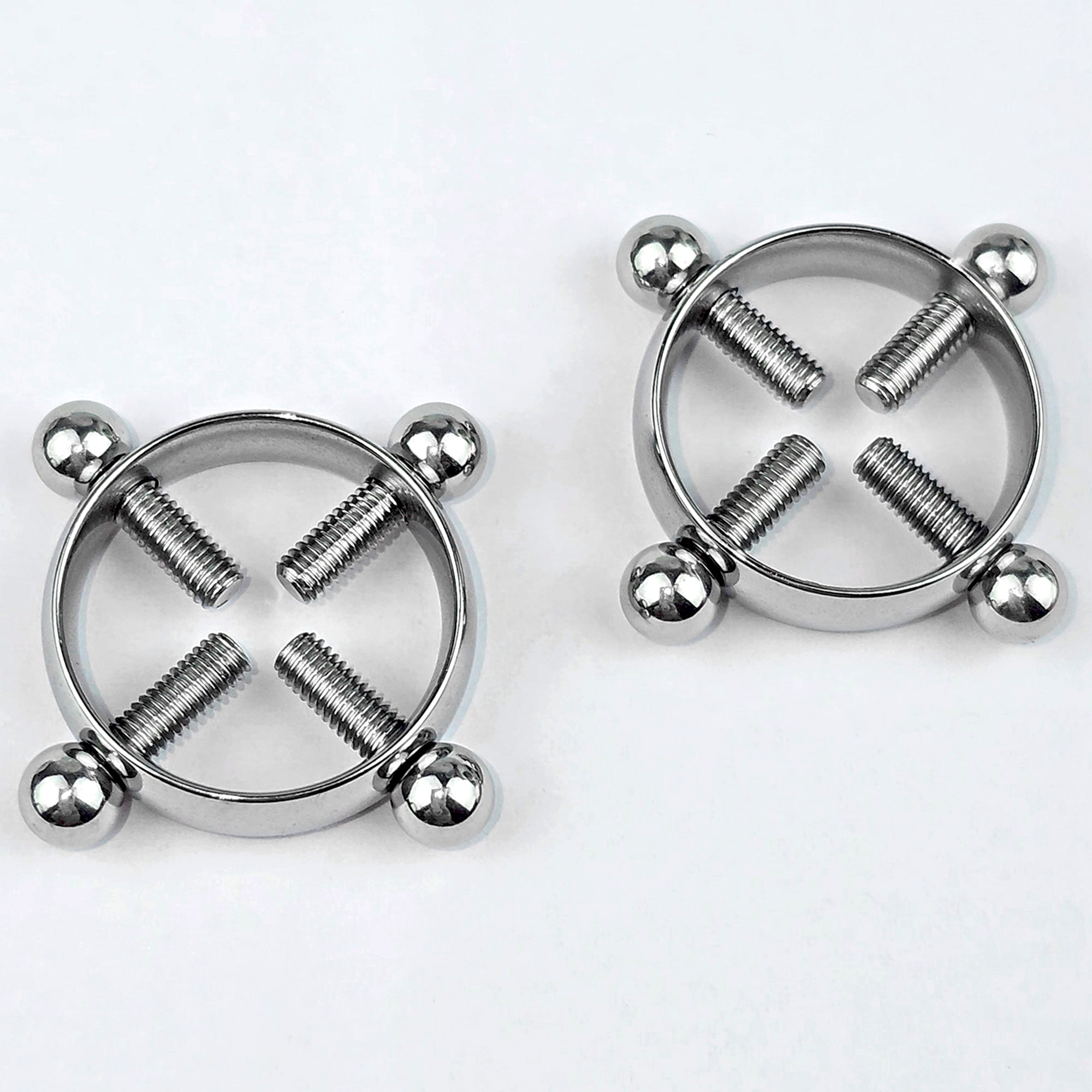 BodyCandy Bolt Style Clip on Non Pierced Nipple Ring Set — main product shot