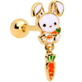BodyCandy 16G 1/4 Gold Hue Cutie Easter Bunny Dangle Cartilage Tragus Earring — main product shot