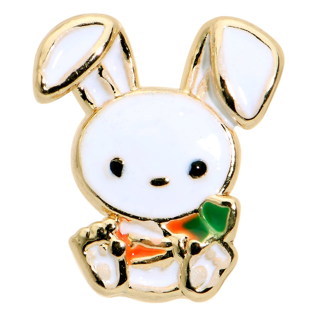 BodyCandy 16G 5/16 Gold Tone Cutie Easter Bunny Labret Monroe Tragus — lifestyle context