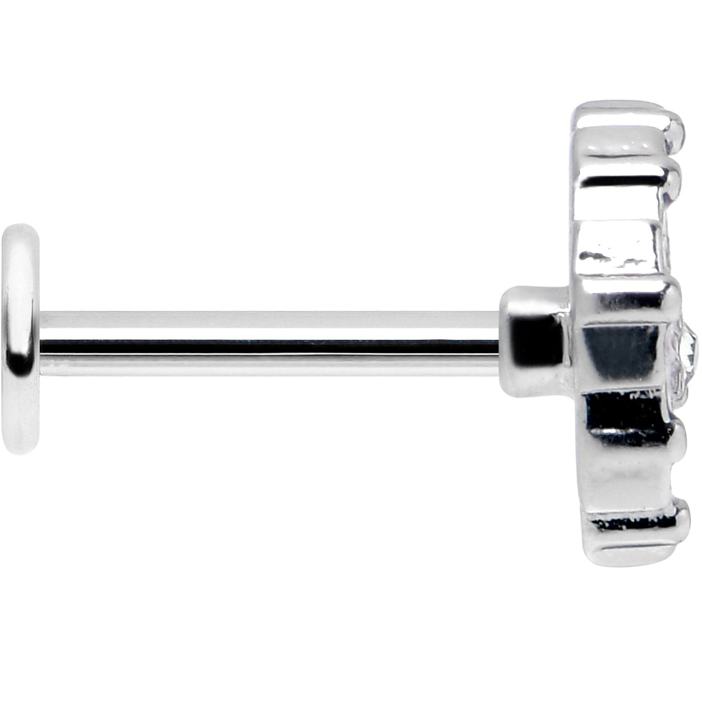 BodyCandy 16G 5/16 Clear CZ Gem Mesmerizing Ocean Sea Shell Magic Labret Tragus — lifestyle context