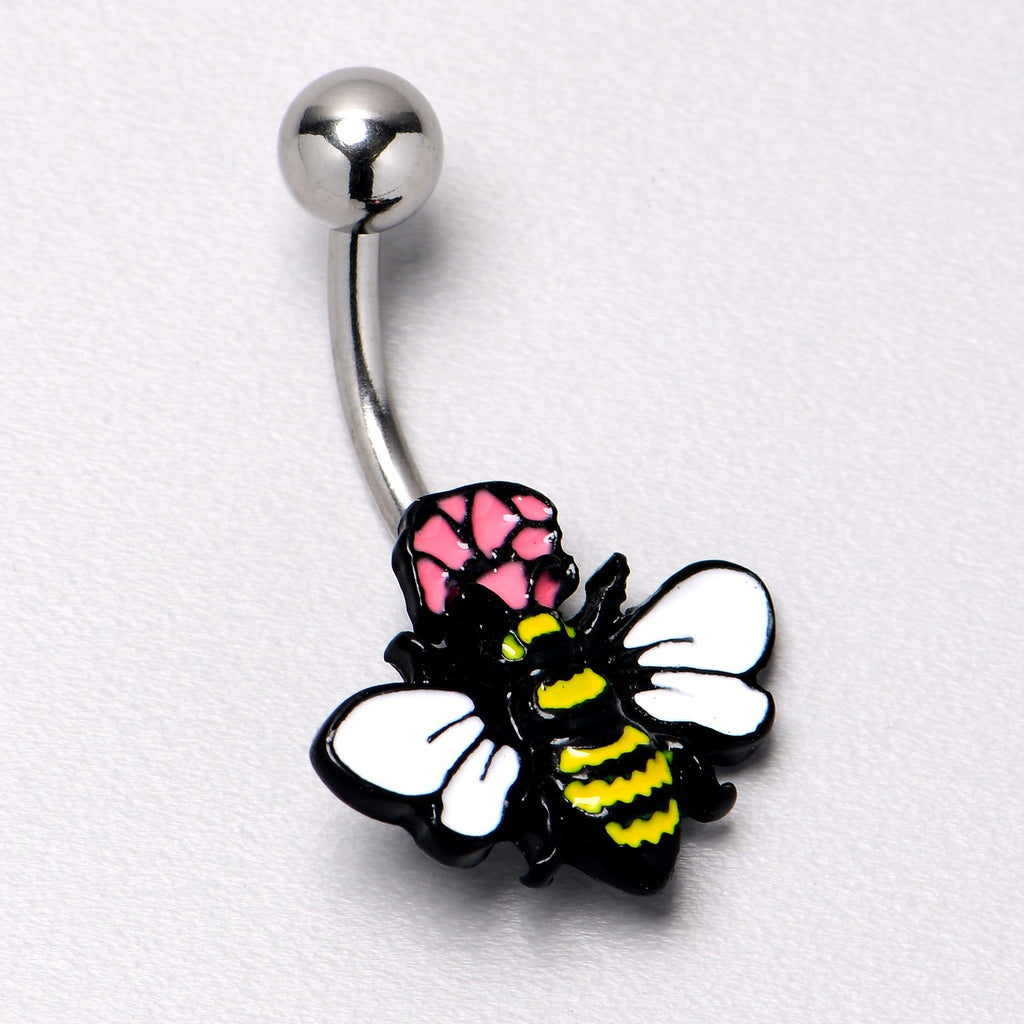 BodyCandy Busy Bee Flower Belly Ring — alternative angle